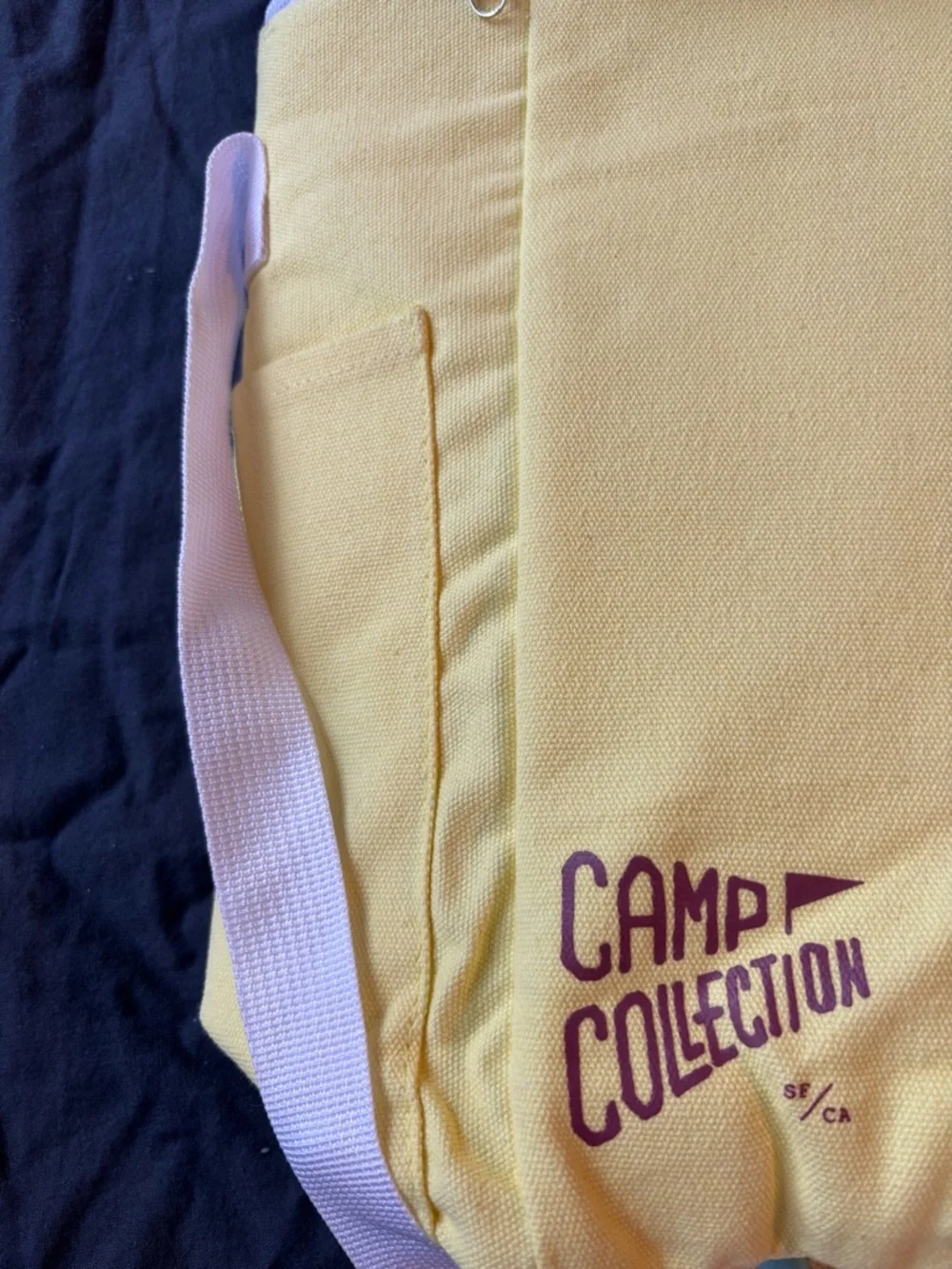 Camp Collection - Yellow Canvas
Cooler Bag with Vertical
Rainbow Stripe - Picture 3 of 4